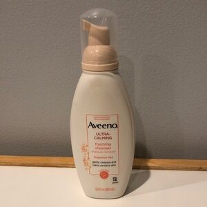Aveeno Ultra Calming Foaming Makeup Remover Facial Cleanser Calming Feverfew 6oz
